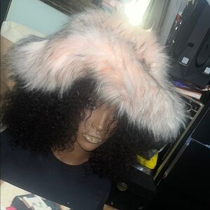 Luxurious Pink  faux Fur Hat